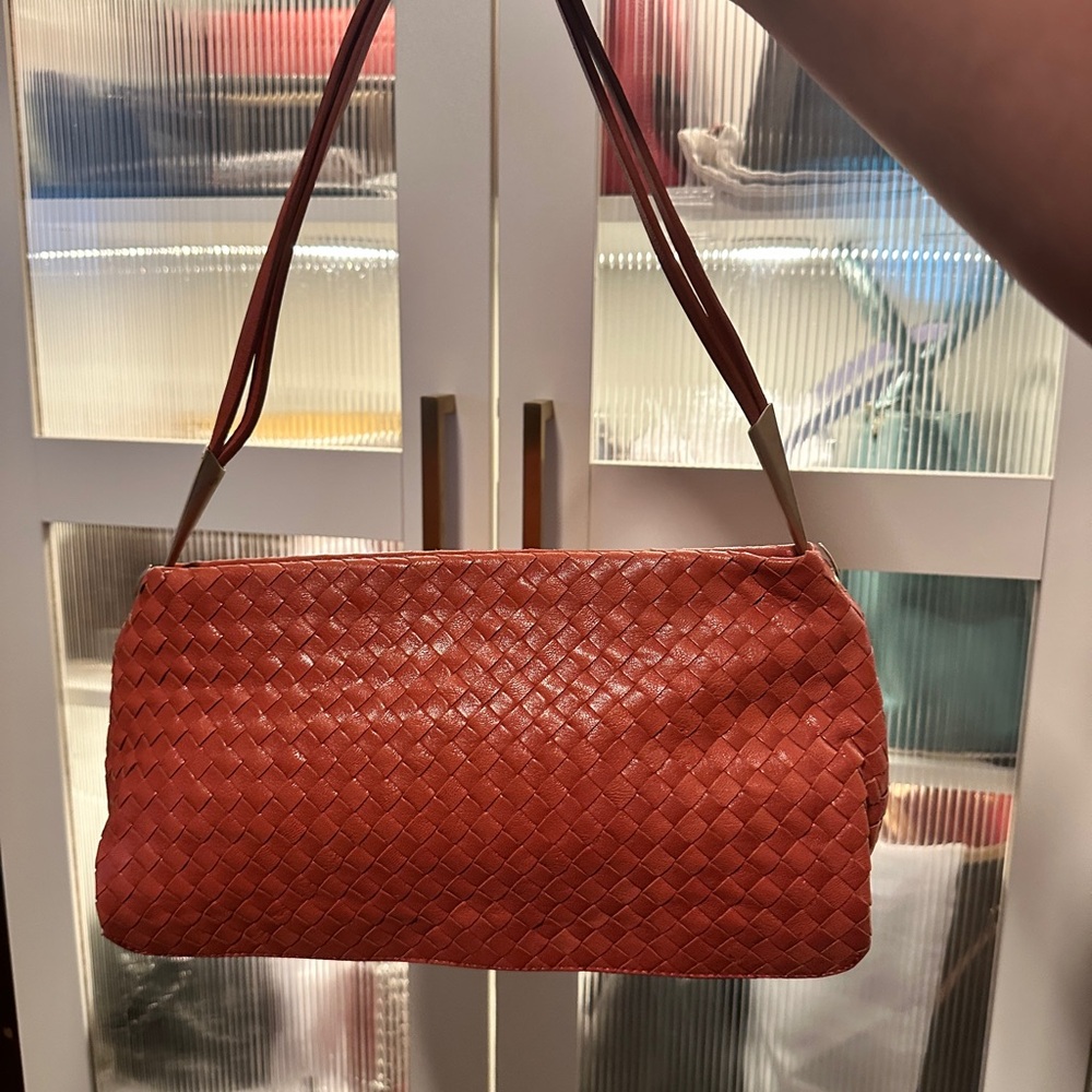 SOLD Vintage Bottega Veneta Pink Salmon Leather Shoulder bag
